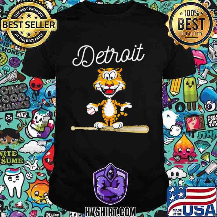 Distressed Tiger Mascot Tshirt Cool Detroit Tiger Design