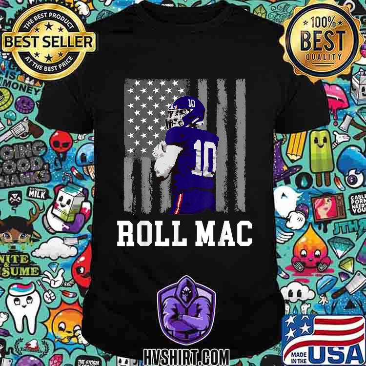 Mac Jones Alabama Roll Mac Jones Blue American Flag Football T-Shirt -  Guineashirt Premium ™ LLC