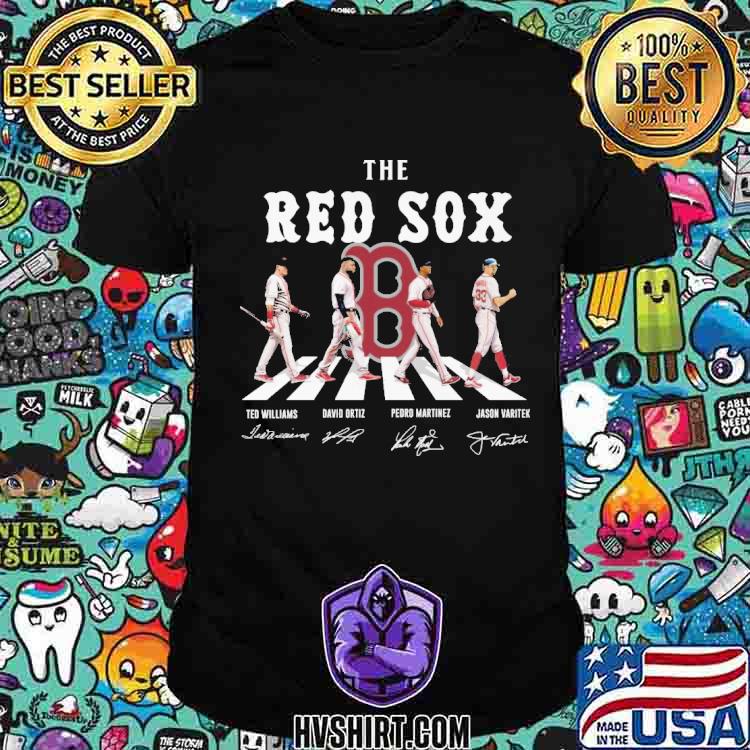 Boston Red Sox The Reds Abbey Road signatures shirt, hoodie