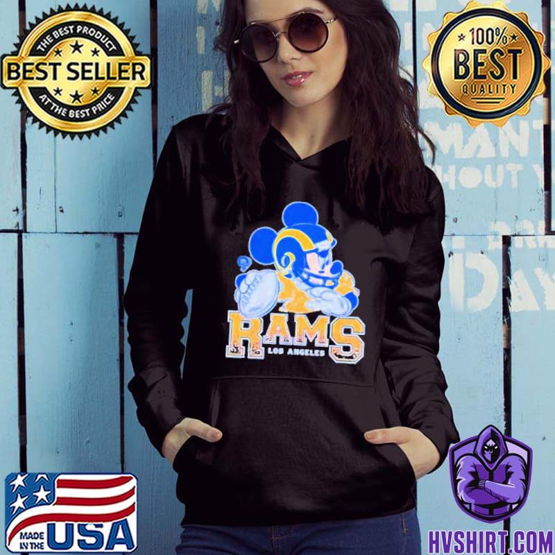 Official mickey Mouse playing rugby Los Angeles Rams shirt, hoodie,  sweater, long sleeve and tank top