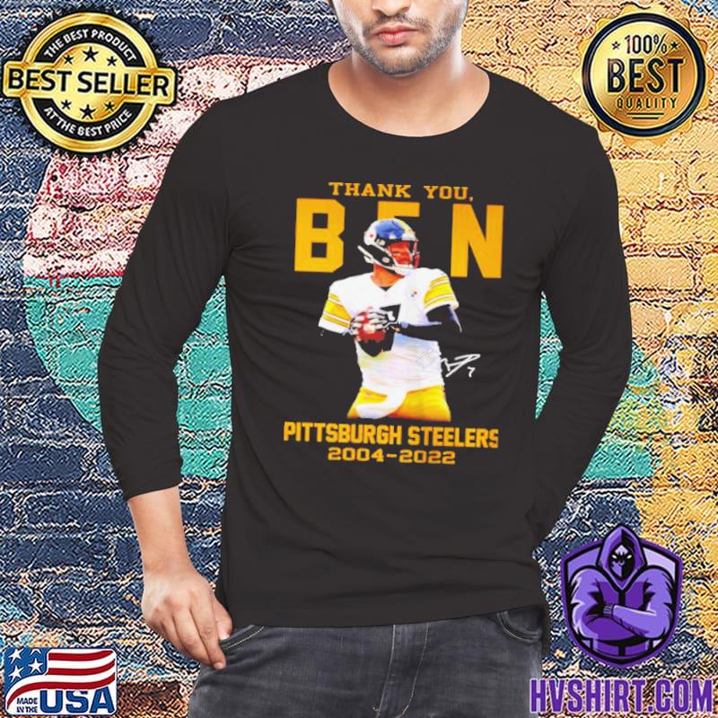 Pittsburgh Steelers Ben Roethlisberger 2004 2022 Signature Thank You For  The Memories Shirt, hoodie, sweater, long sleeve and tank top