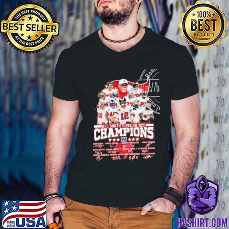 Coach for tampa bay buccaneers team wins nfc south champions signatures  shirt, hoodie, sweater, long sleeve and tank top