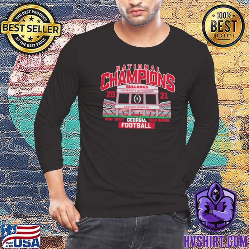 Men's Blue 84 Black Georgia Bulldogs College Football Playoff 2021 National  Champions Stadium Schedule Long Sleeve T-Shirt