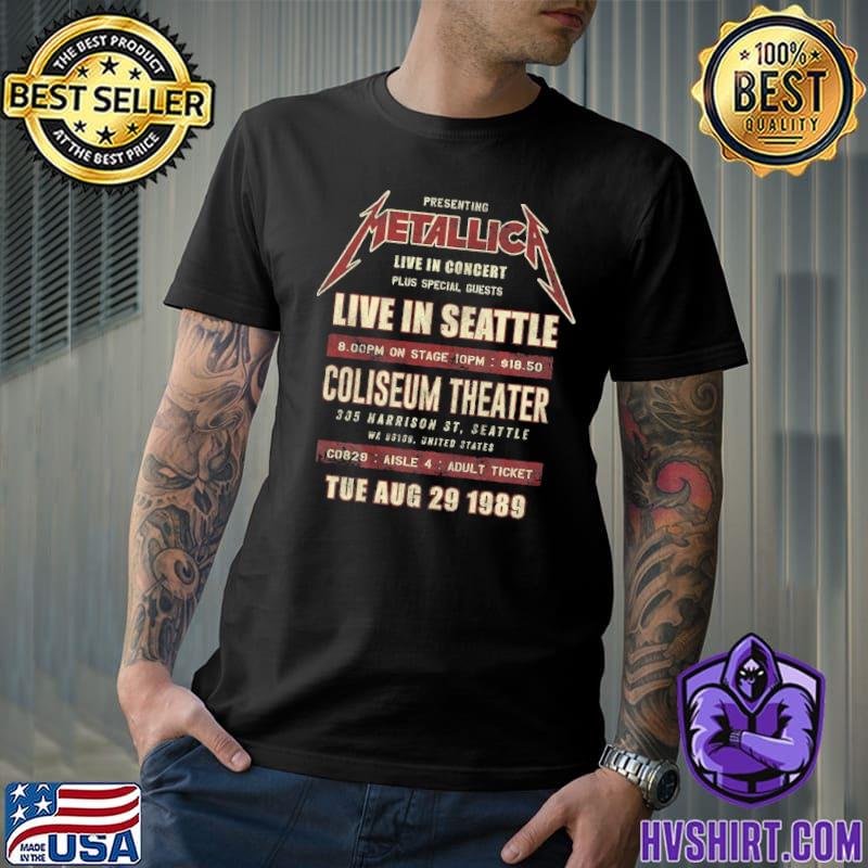 Metallica Live In Seattle Coliseum Theater Shirt