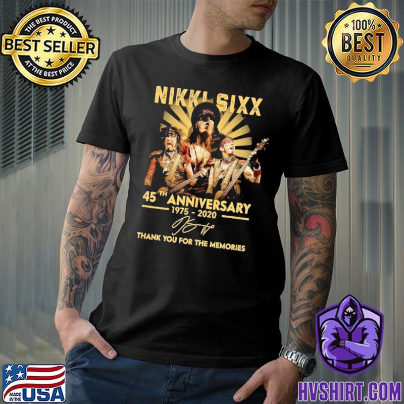 Nikki Sixx 45th anniversary thank for memories signature shirt