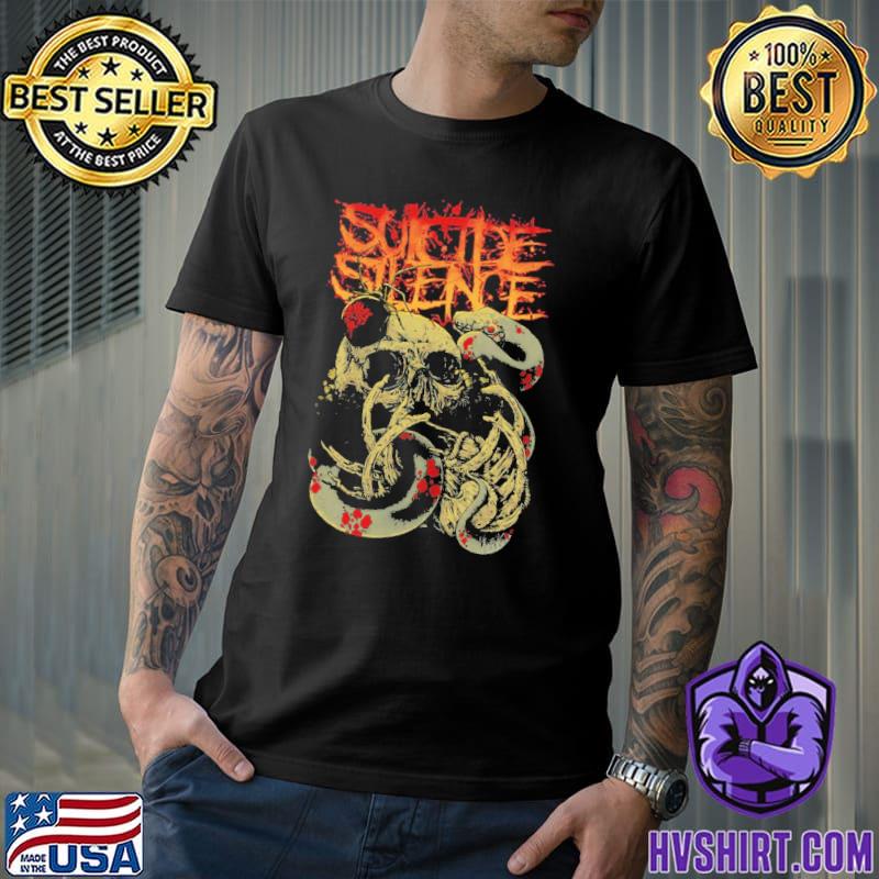 Snake skull suicide silence band shirt