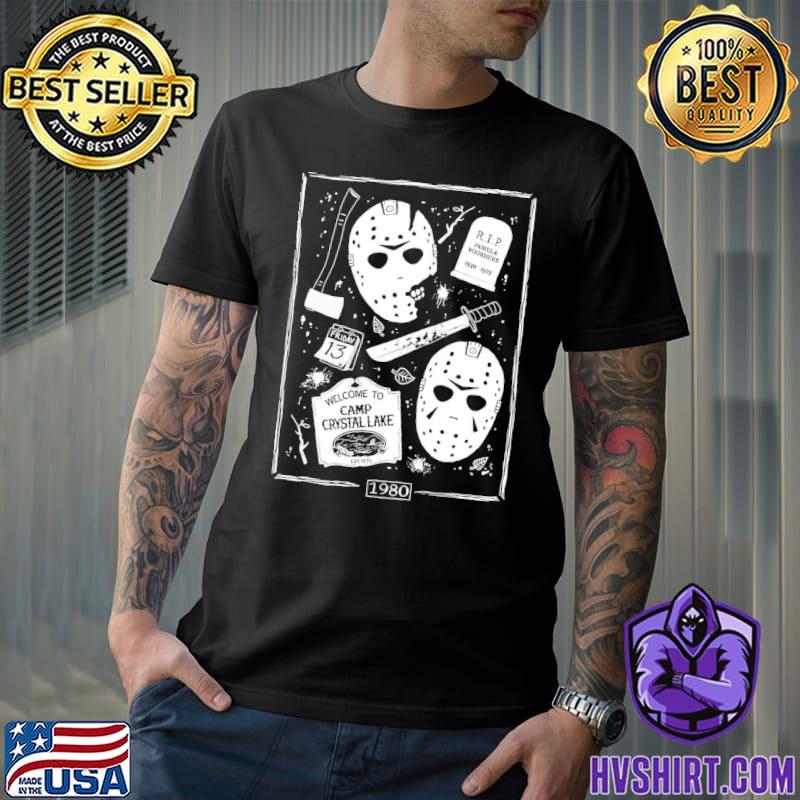 Welcome campers halloween mask jason voorhees classic shirt