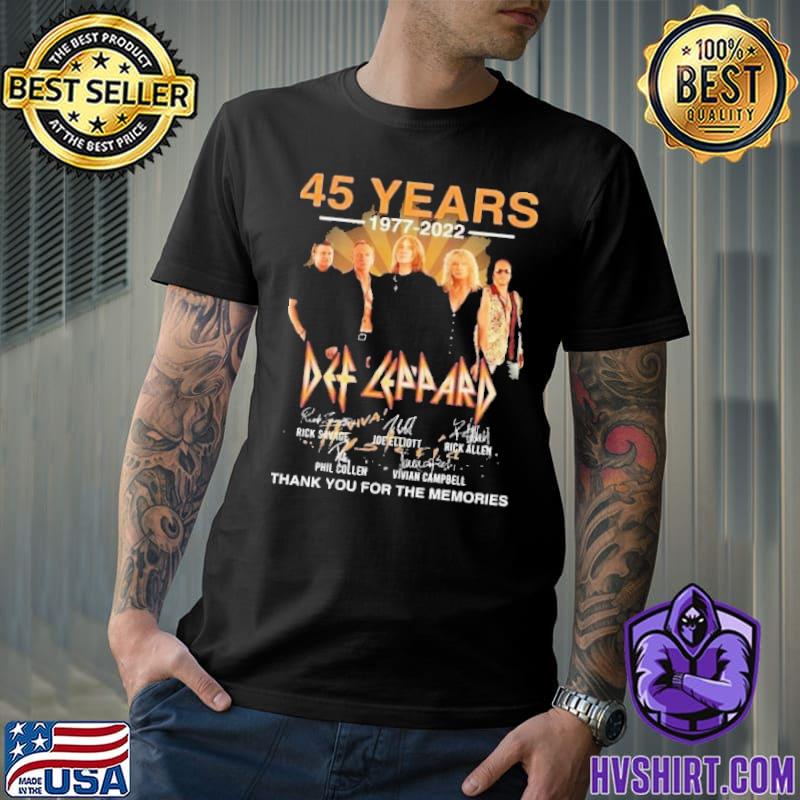 45 years def leppard thank for memories signatures shirt