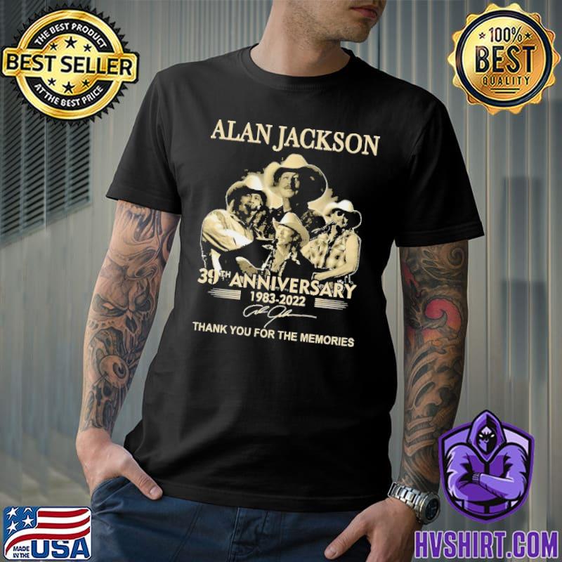 Alan jackson 39th anniversary thank for memories signatures shirt