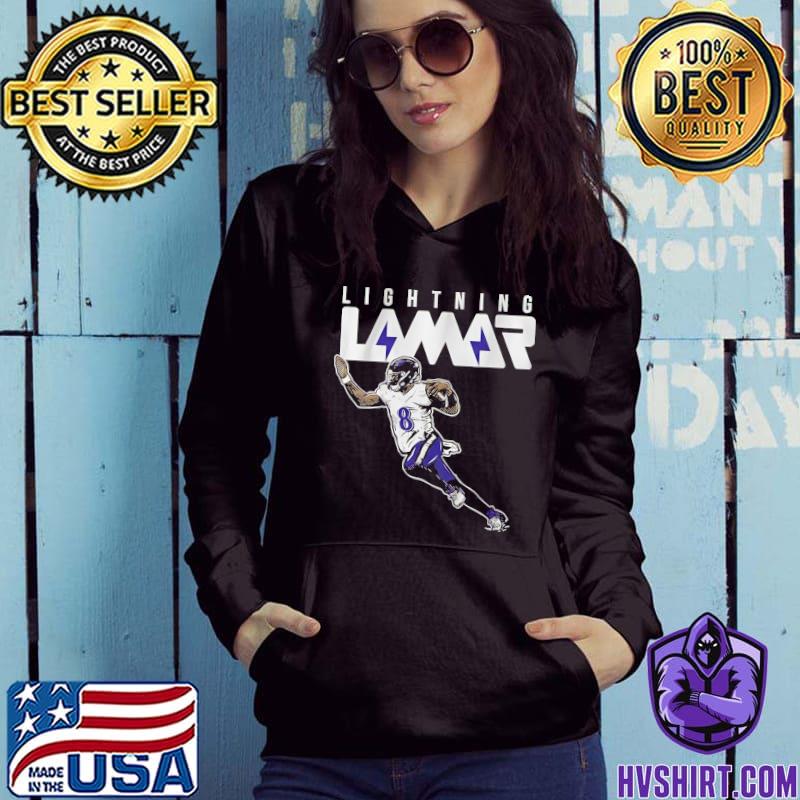 Official Lighting lamar for baltimore ravens lamar jackson fans shirt,  hoodie, sweater, long sleeve and tank top