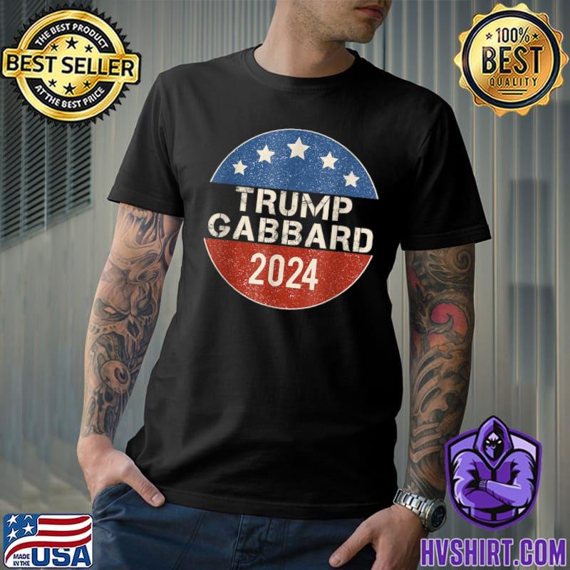 Donald Trump Tulsi Gabbard 2024 Retro Election And Stars T-Shirt