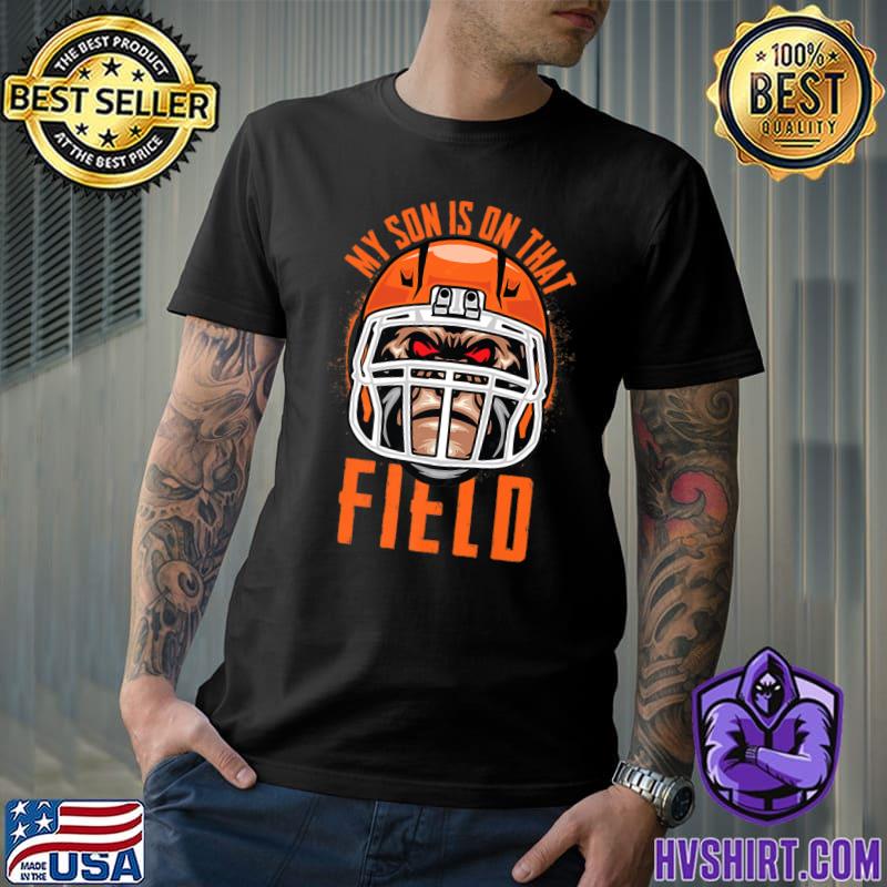 Football Fan My Son Is On That Field Bigfoot T-Shirt