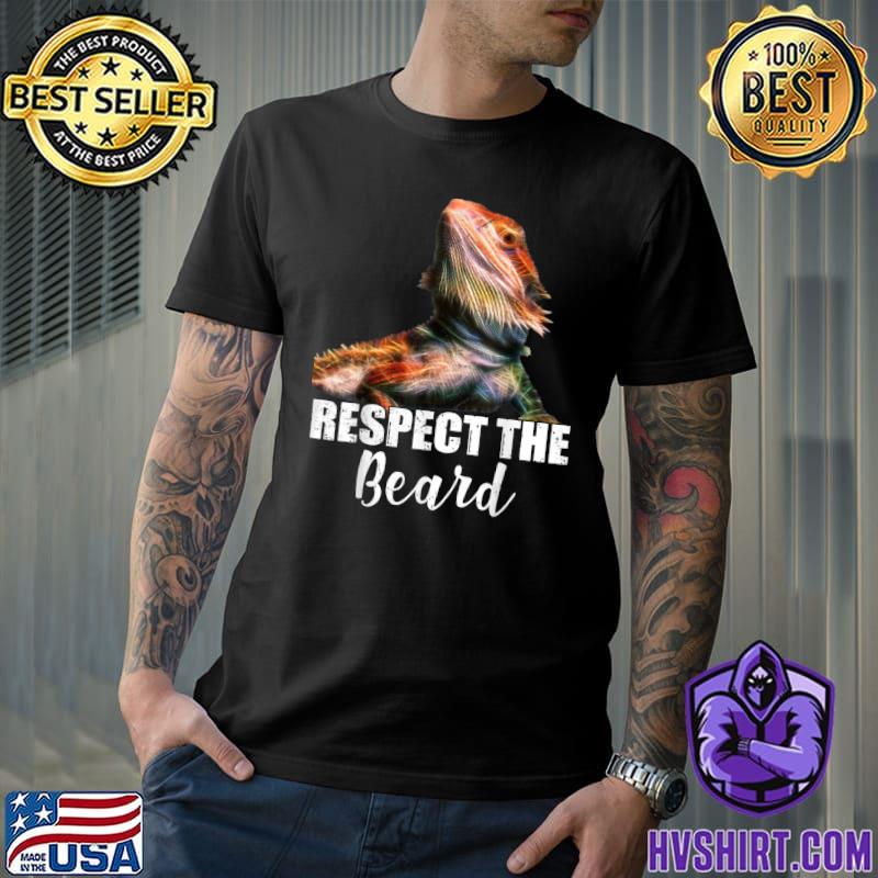 Graphic Tee Respect The Beard Bearded Dragon T-Shirt