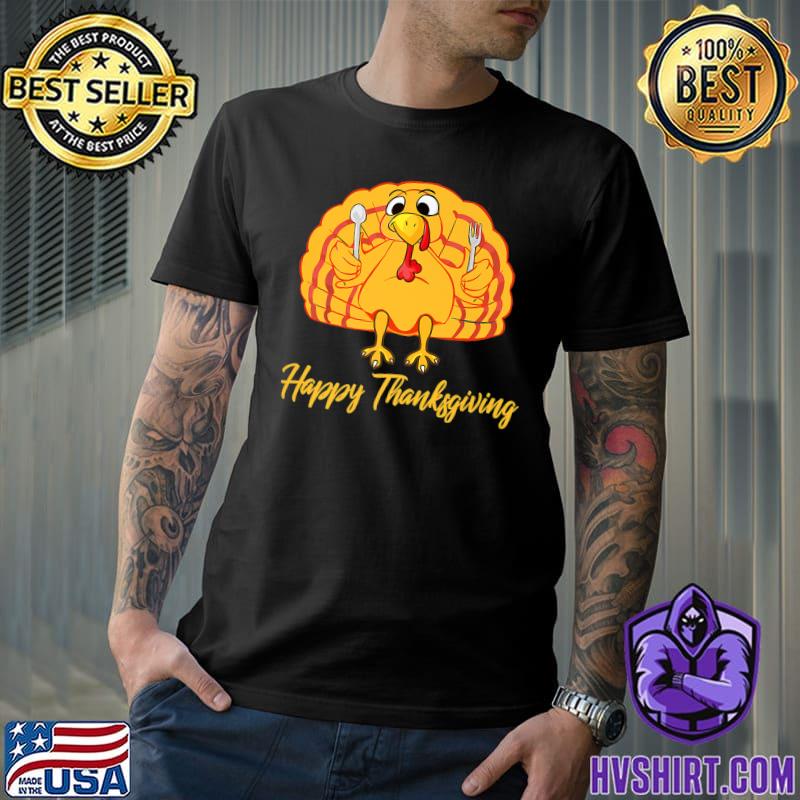 Happy Thanksgiving Turkey Day Thankful T-Shirt