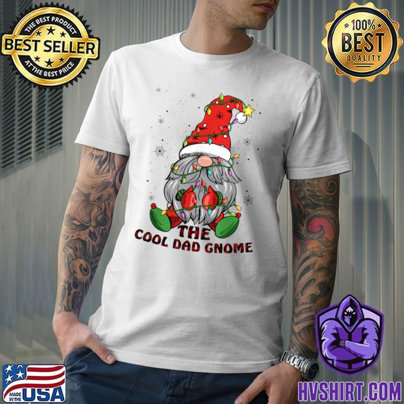 The Cool Dad Gnome Lights Family Matching Christmas Pajama T-Shirt
