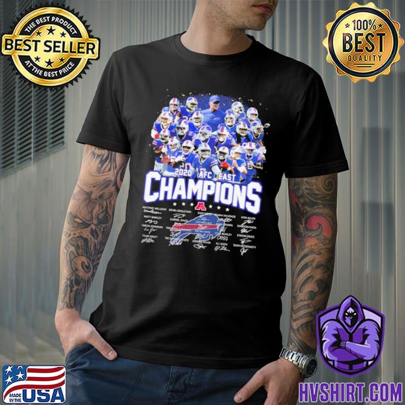 Buffalo Bills AFC East Division Champions 2020 Signature New Shirt, hoodie,  sweater, long sleeve and tank top