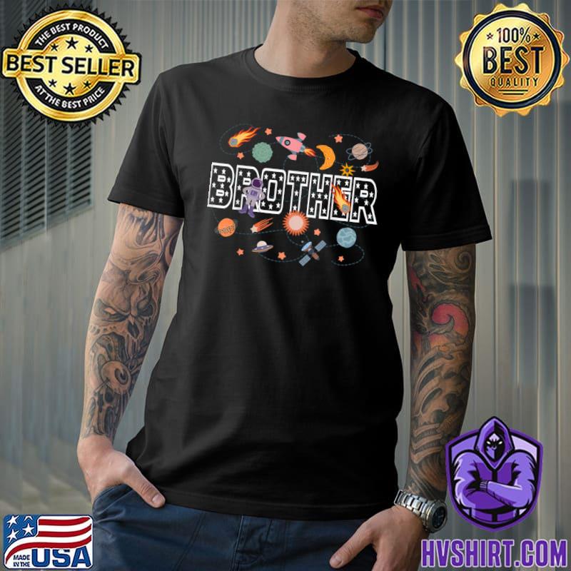 Brother Of The Birthday Boy Outer Space Matching Family T-Shirt