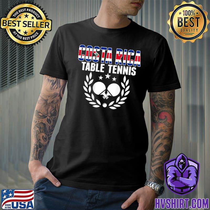 Costa Rica Table Tennis Stars Ping Pong Lovers Support Costa Rican Table Tennis T-Shirt