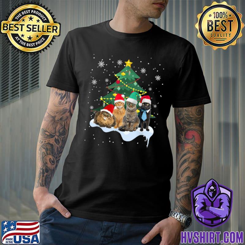 Cute Cat Christmas Tree Catmas Ornament Decor CatLover Owner T-Shirt