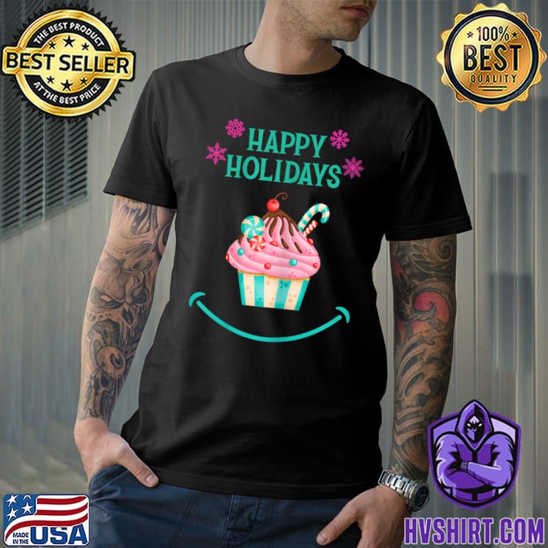 Happy Holidays Treat Cake Iceam Christmas T-Shirt