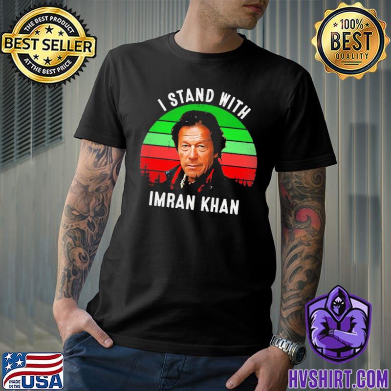 I stand with imran khan ptI party Pakistan support freedom imran khan vintage retro shirt