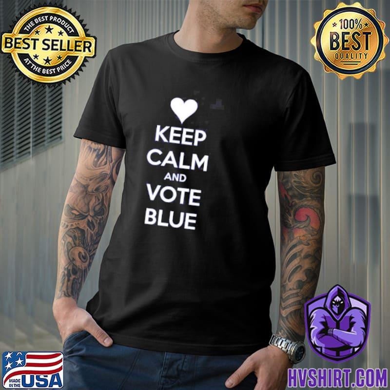 Keep calm and vote blue trending shirt