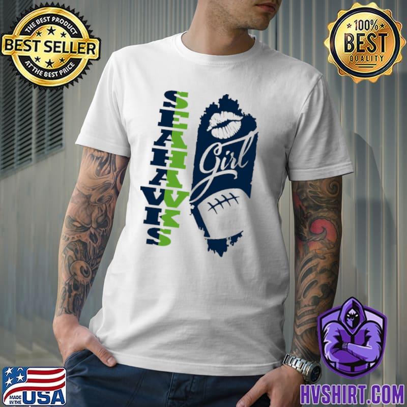Seahawks Girl Lip Baseball Shirt
