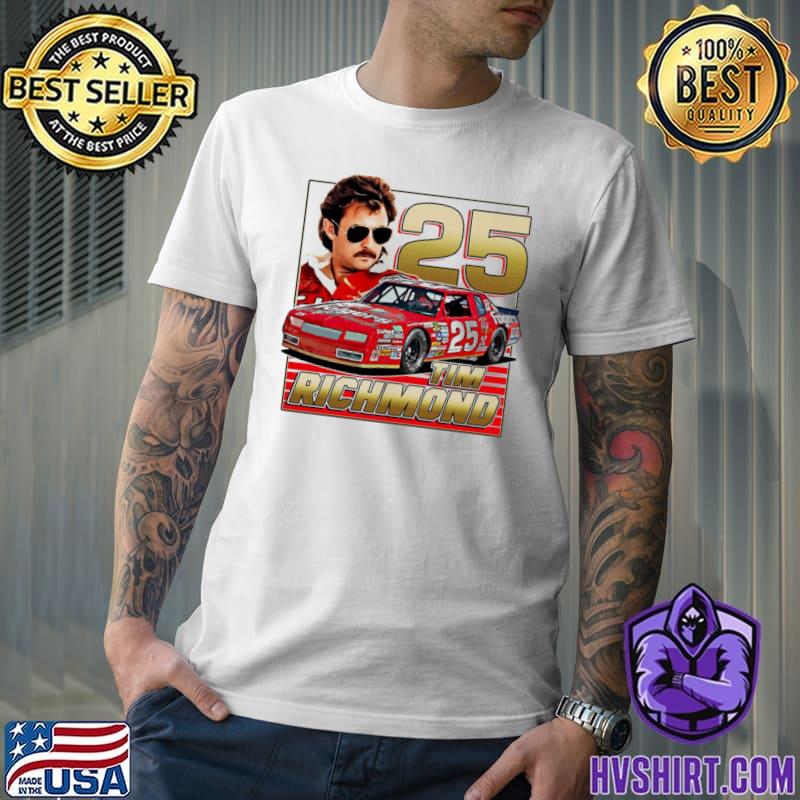 Tim richmond 25 nascar driver retro 80s style shirt