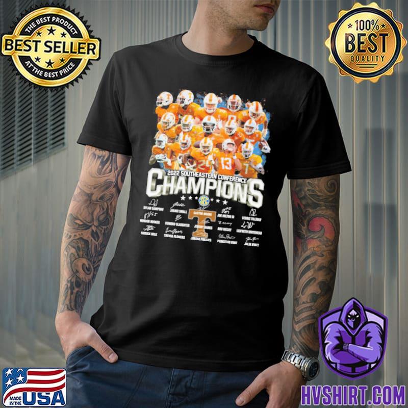 2022 southerstern conference champions Tennessee signatures shirt