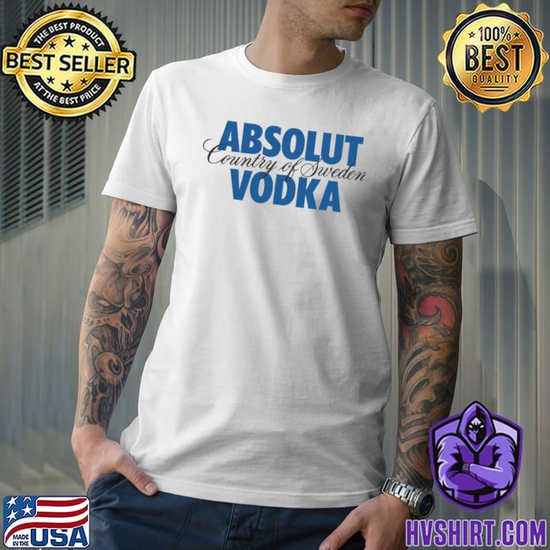 Absolutly country Sweden blue vodka classic shirt