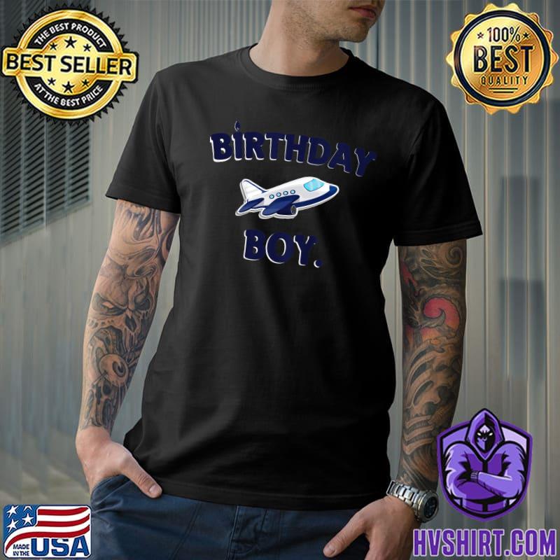Birthday Boy Airplane Candle Happy 2nd 3rd 4th Birthday T-Shirt