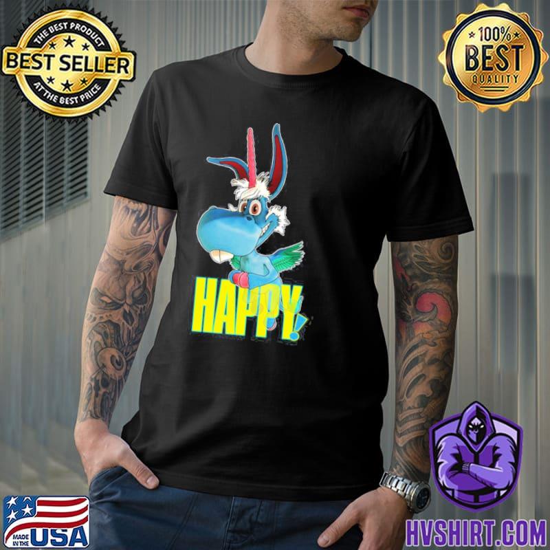 Blue unicorn is happy funny movie happy netflix shirt