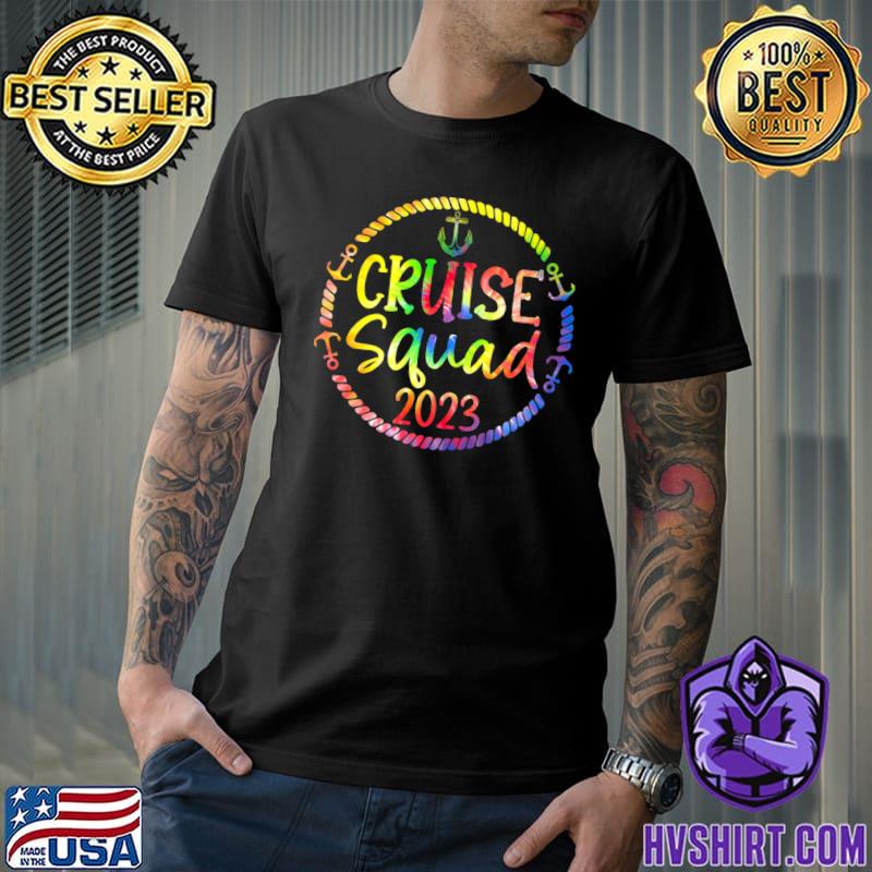 Cruise Squad 2023 Tie Dye Family Cruise Trip Vacation Holiday T-Shirt