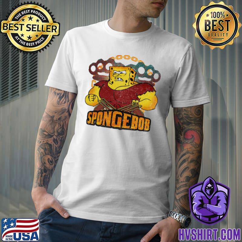 Parody spongebob gangster art graphic shirt