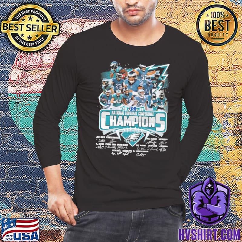 2023 national football conference champions Philadelphia Eagles signatures  shirt, hoodie, sweater, long sleeve and tank top