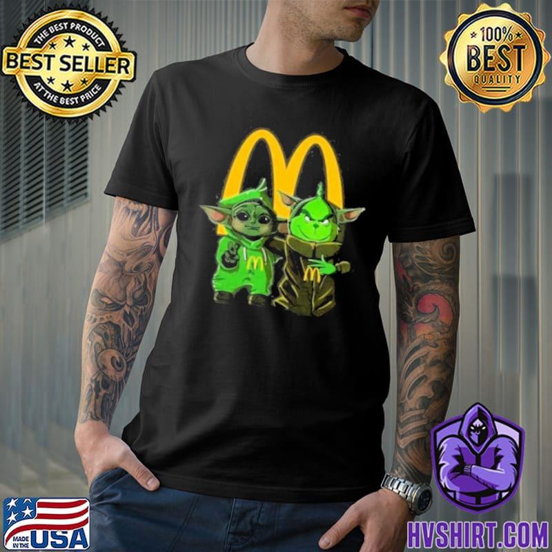 Baby Yoda and Grinch McDonald's shirt