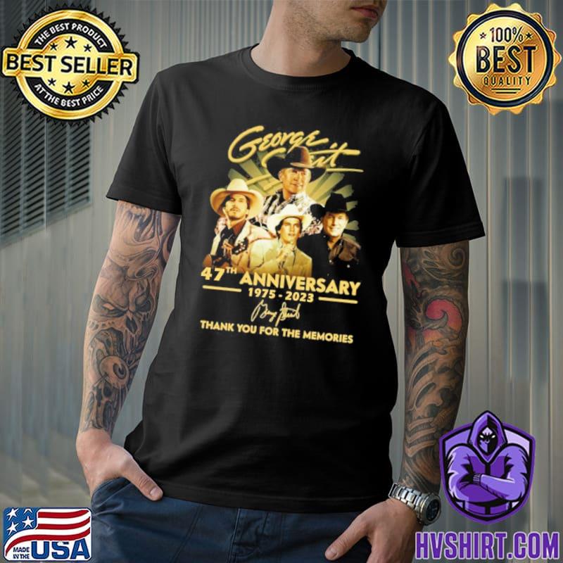 George Strait 47th anniversary 1975-2023 thank you for the memories signature shirt