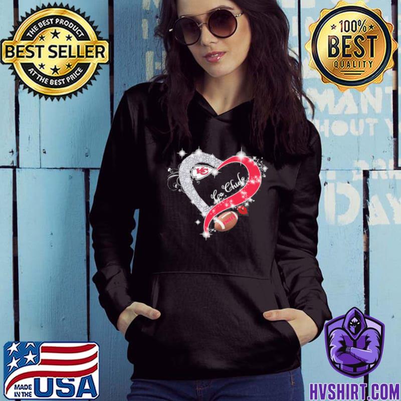 Kansas City Chiefs Heart For Life Go Red Go Gold Go Chiefs Women's T-Shirt,  hoodie, sweater, long sleeve and tank top