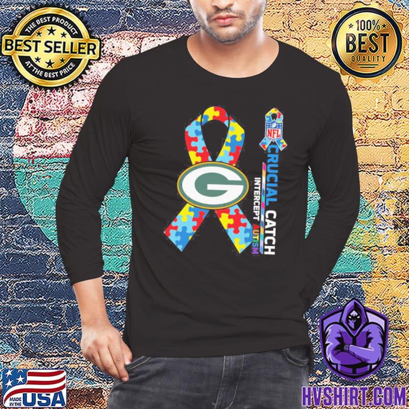 Green Bay Packers crucial catch intercept autism 2023 shirt