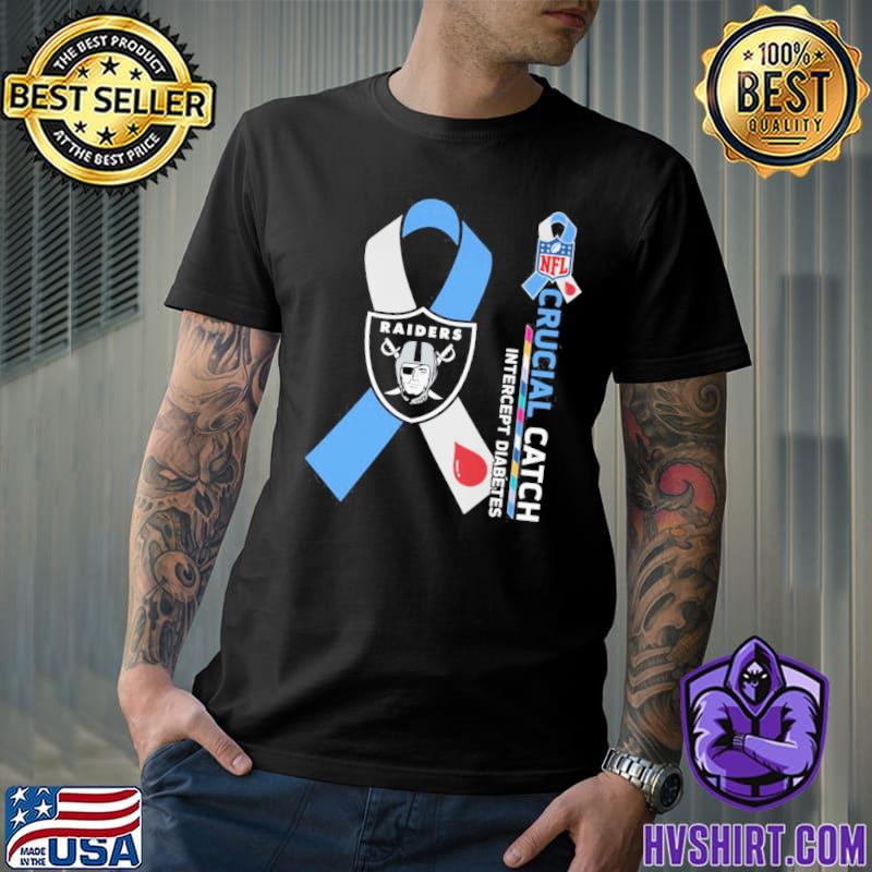 NFL Las Vegas Raiders Crucial Catch Intercept Diabetes Shirt - Peanutstee