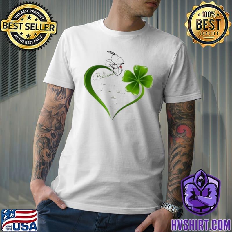 Snoopy cupid believe good luck and good furture St.Patrick's day shirt