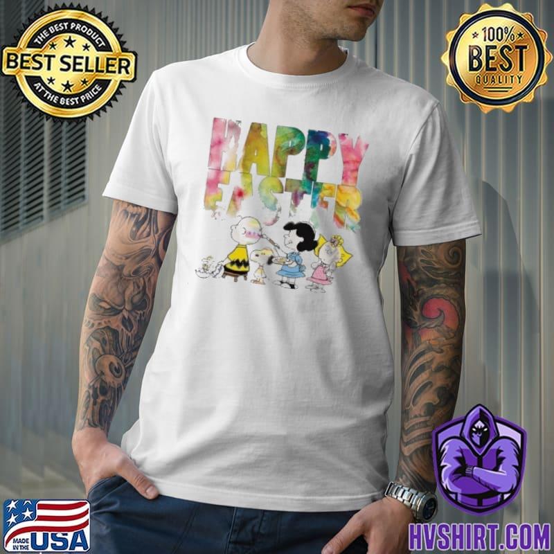 Snoopy woodstocks Charlie Brown and Friends happy easter shirt