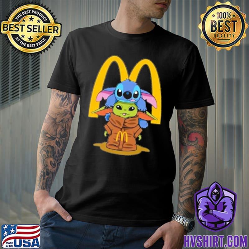 Stitch hug Grinch McDonald's shirt