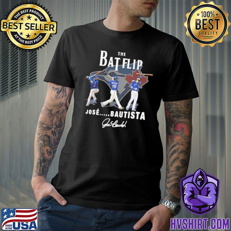 Alstyle The Bat Flip Jose Bautista Toronto Baseball T Shirt