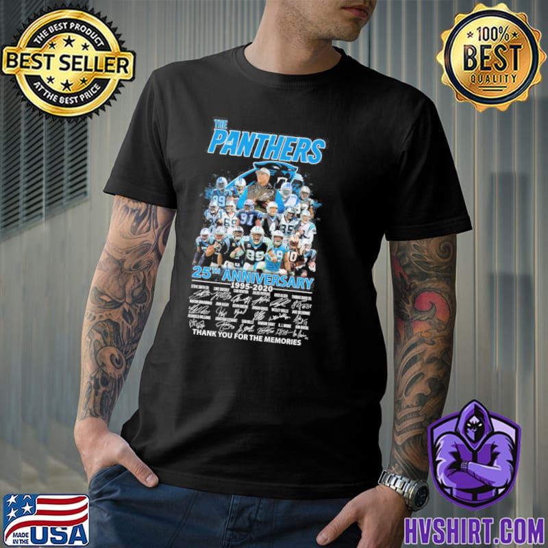 The Panthers 25th anniversary 1995-2020 thank you for the memories signatures shirt