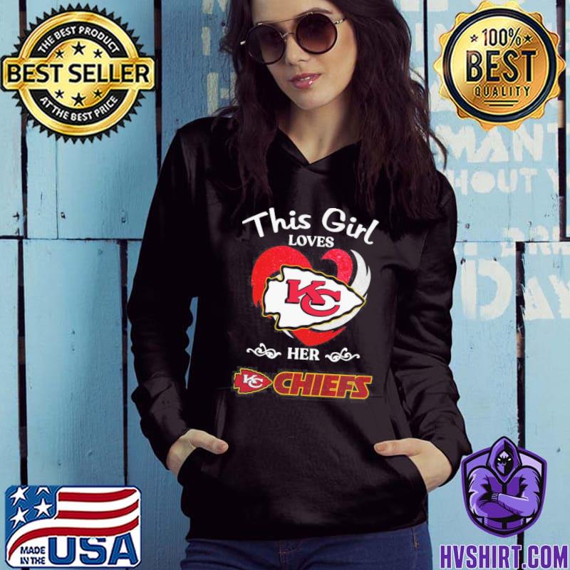 Kansas city Chiefs diamond heart love shirt, hoodie, sweater, long