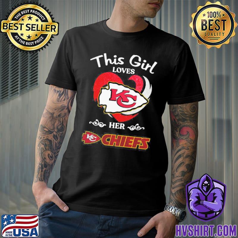 Kansas city Chiefs diamond heart love shirt, hoodie, sweater, long