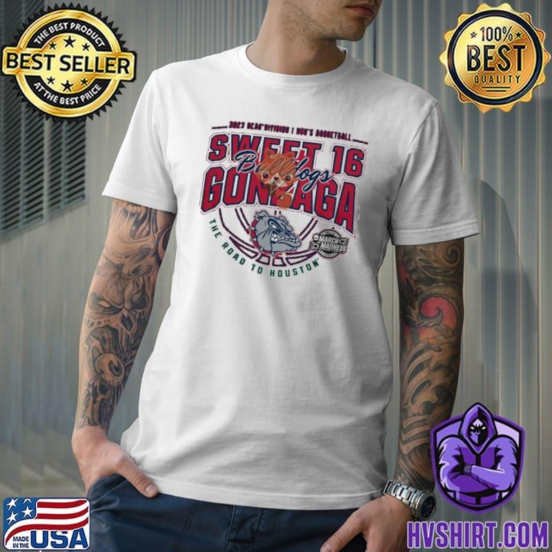 2023 NCAA Division I Men’s Basketball Sweet 16 Gonzaga Bulldogs The Road to Houston March Madness shirt