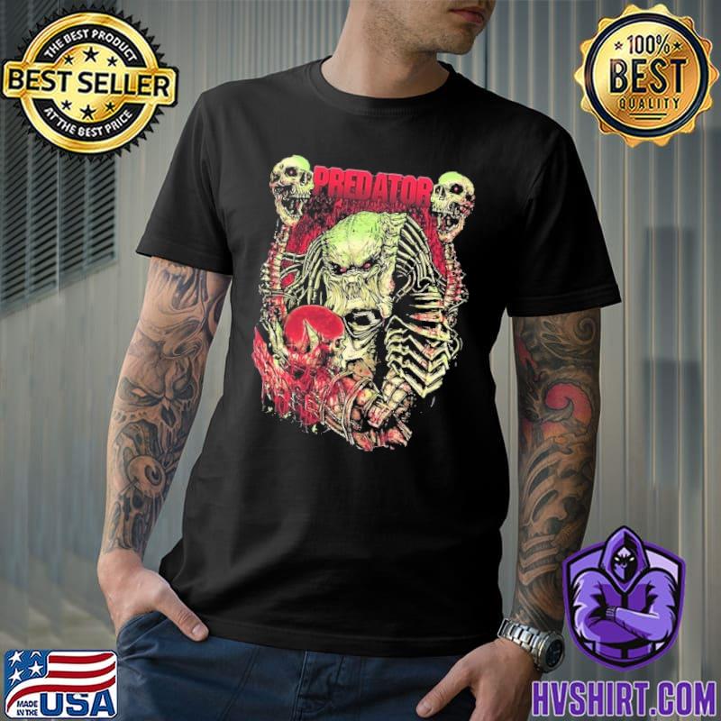Best predator skull blood shirt