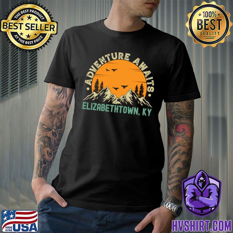 Elizabethtown Kentucky Adventure Awaits Mountain KY Vintage Sunset T-Shirt